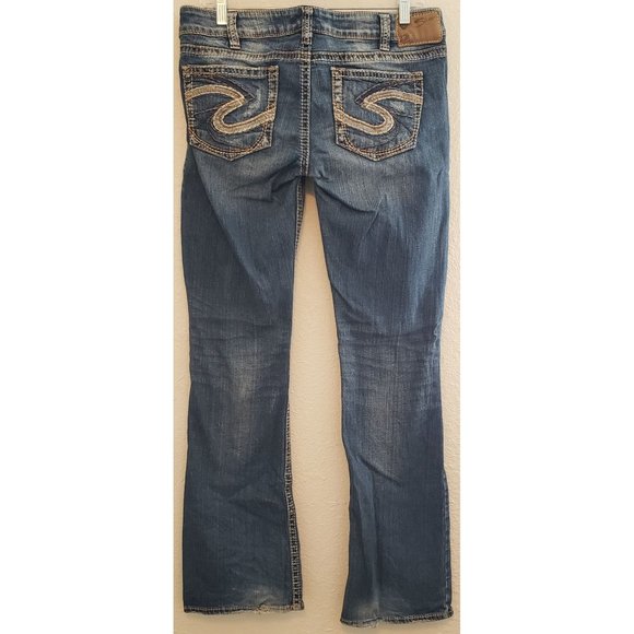 Silver Tuesday Bootcut Distressed Jeans ~ Women's Plus W30 L33 - Picture 2 of 14